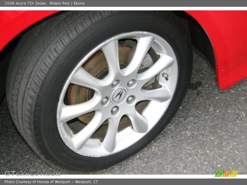 Milano Red / Ebony 2008 Acura TSX Sedan