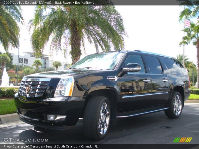 Black Raven / Ebony/Ebony 2007 Cadillac Escalade ESV AWD