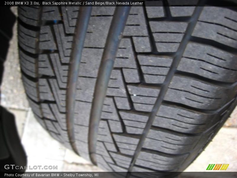 Black Sapphire Metallic / Sand Beige/Black Nevada Leather 2008 BMW X3 3.0si