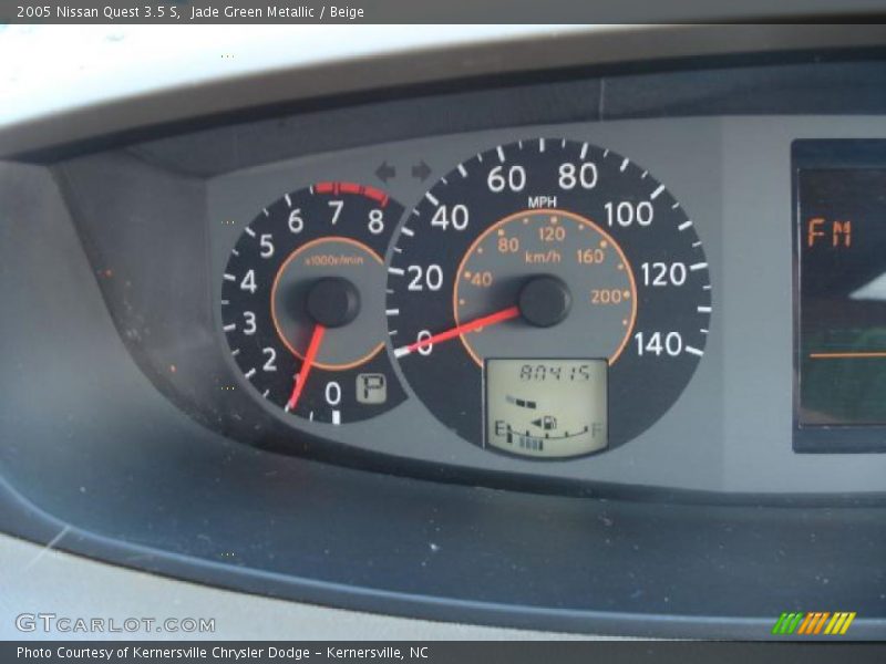 Jade Green Metallic / Beige 2005 Nissan Quest 3.5 S