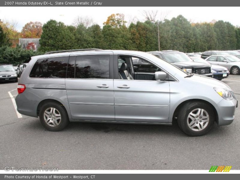 Slate Green Metallic / Gray 2007 Honda Odyssey EX-L