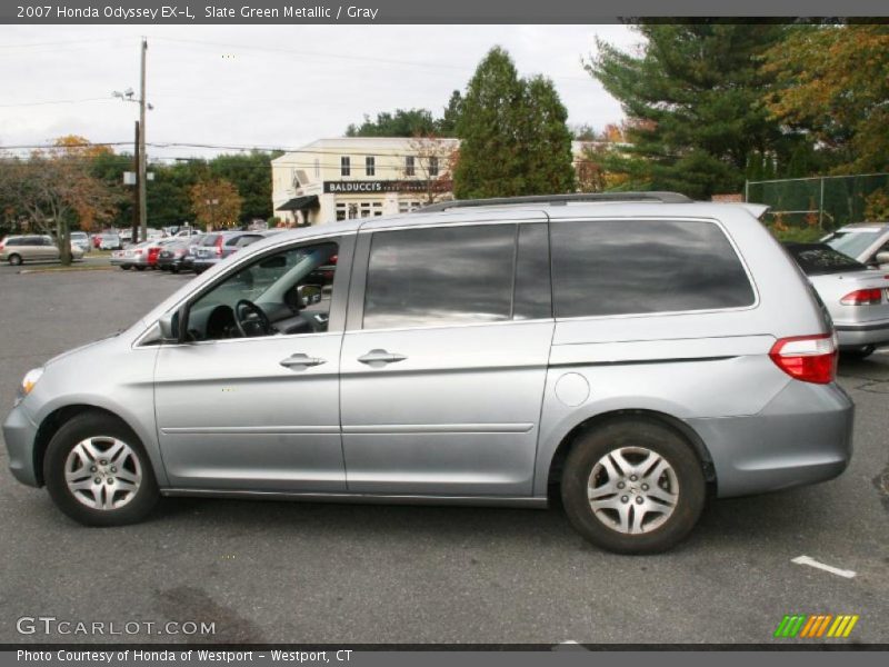 Slate Green Metallic / Gray 2007 Honda Odyssey EX-L
