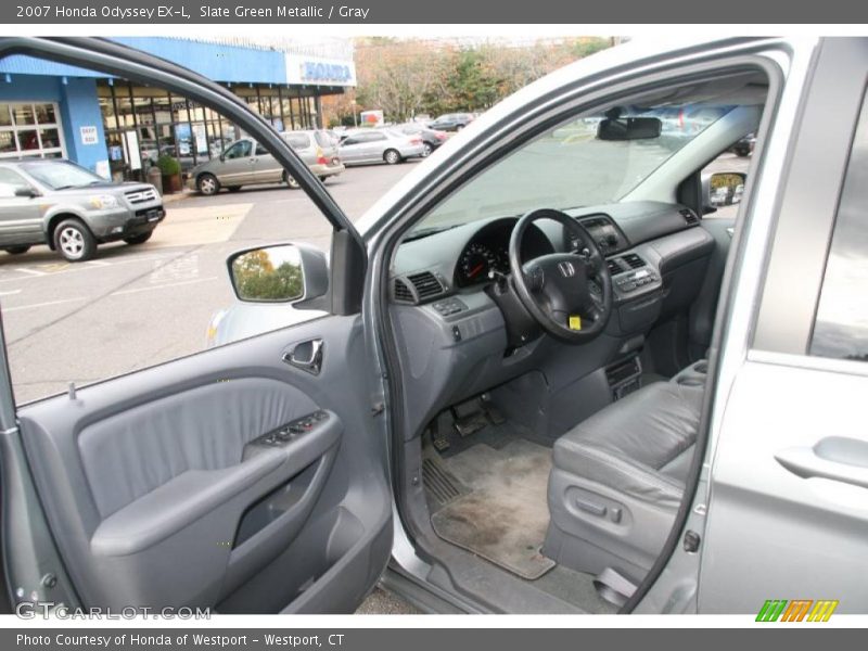 Slate Green Metallic / Gray 2007 Honda Odyssey EX-L