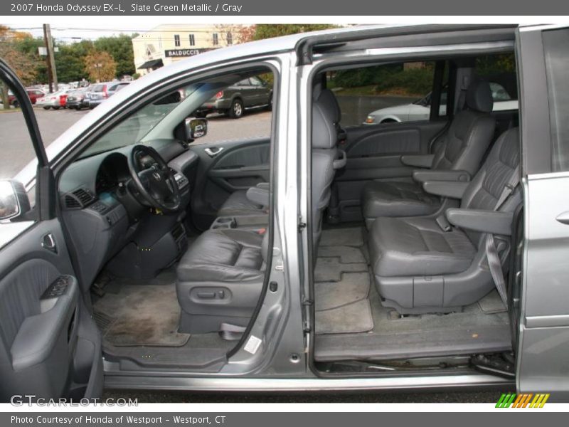 Slate Green Metallic / Gray 2007 Honda Odyssey EX-L
