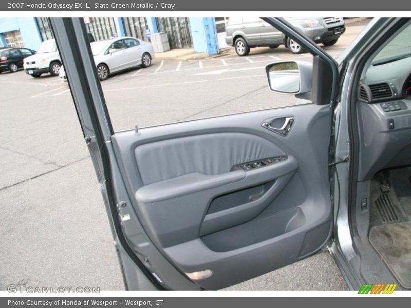 Slate Green Metallic / Gray 2007 Honda Odyssey EX-L