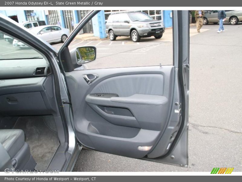 Slate Green Metallic / Gray 2007 Honda Odyssey EX-L