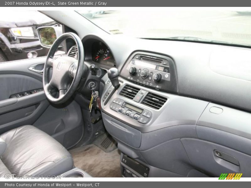 Slate Green Metallic / Gray 2007 Honda Odyssey EX-L