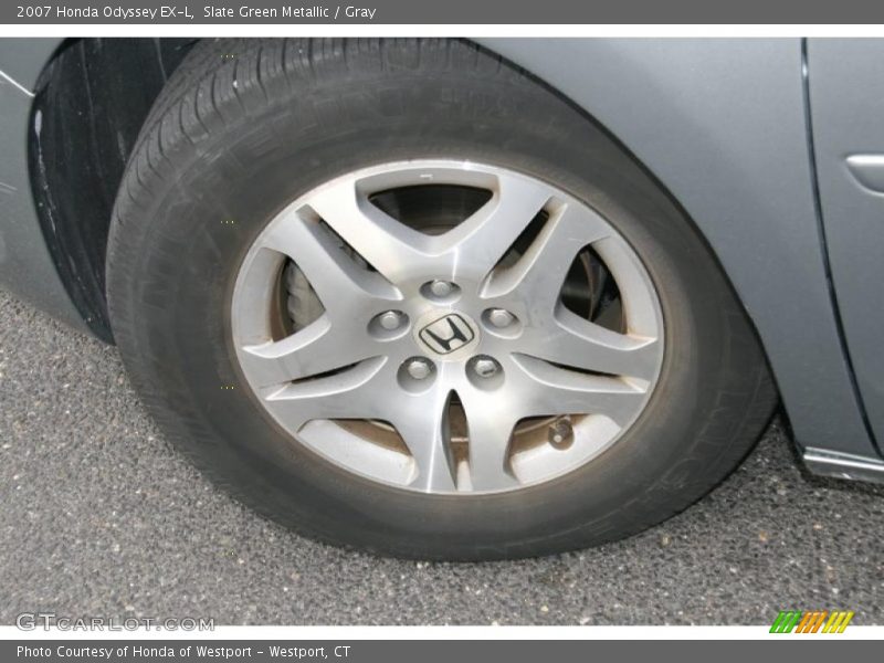 Slate Green Metallic / Gray 2007 Honda Odyssey EX-L