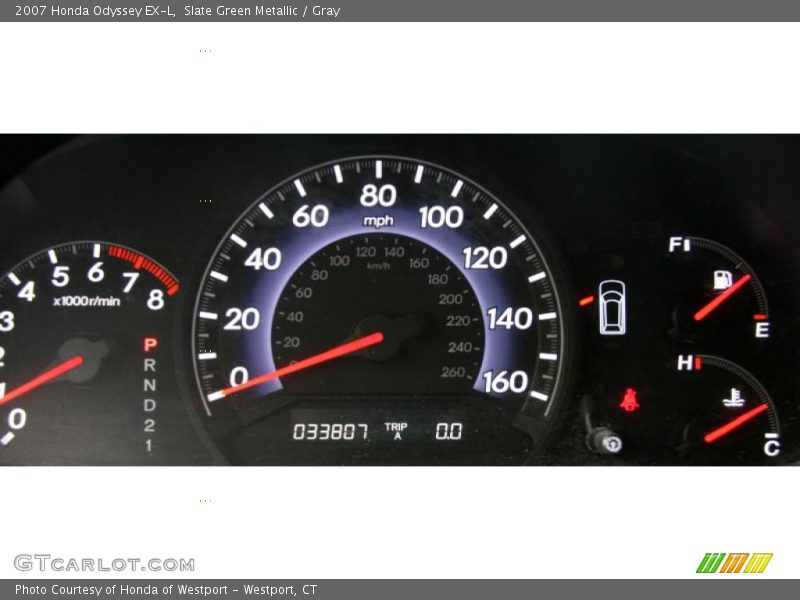 Slate Green Metallic / Gray 2007 Honda Odyssey EX-L