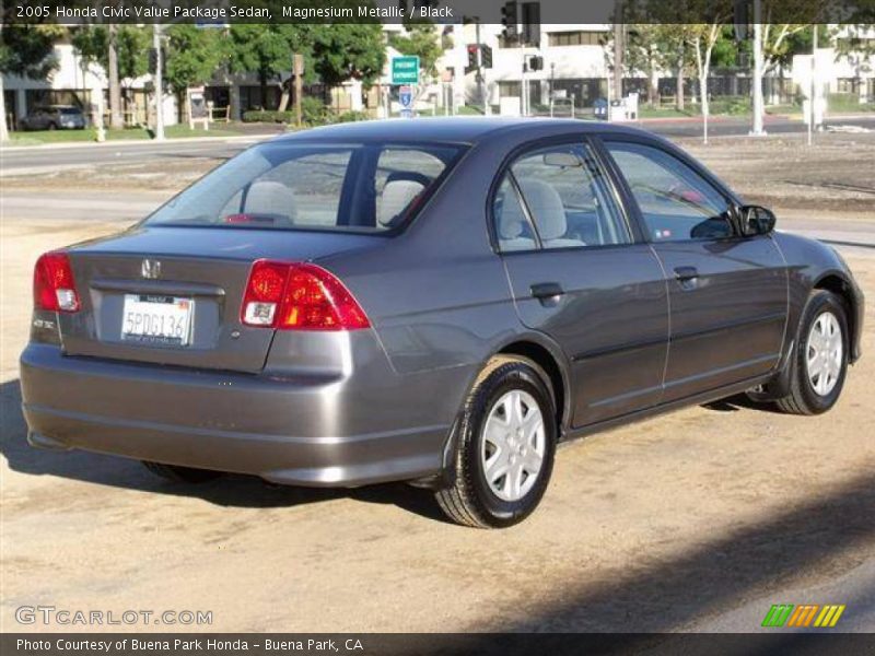 Magnesium Metallic / Black 2005 Honda Civic Value Package Sedan