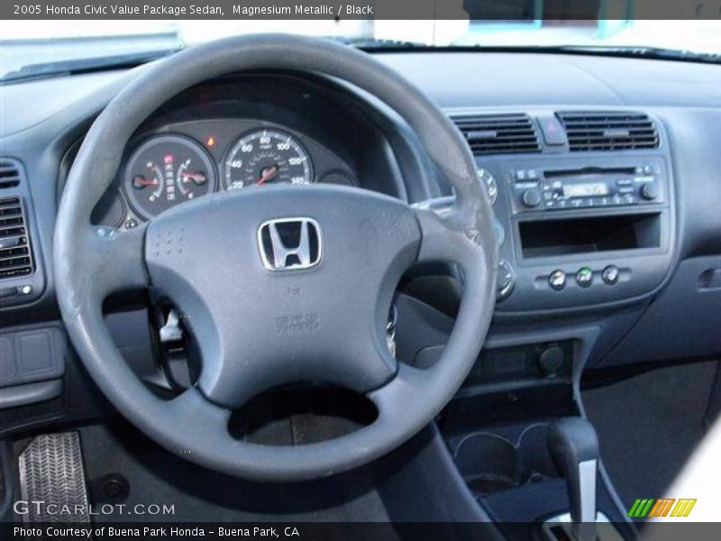 Magnesium Metallic / Black 2005 Honda Civic Value Package Sedan