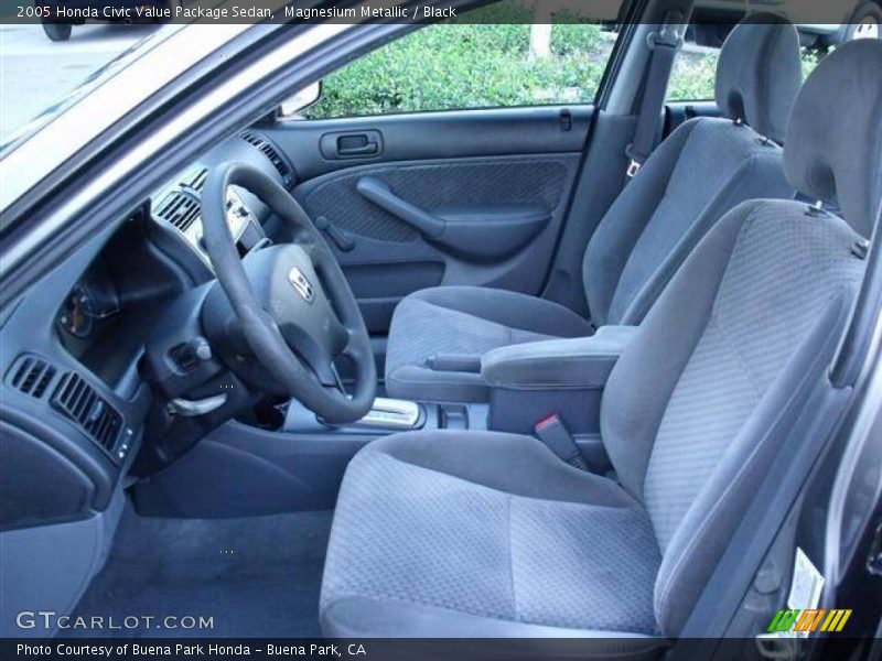 Magnesium Metallic / Black 2005 Honda Civic Value Package Sedan