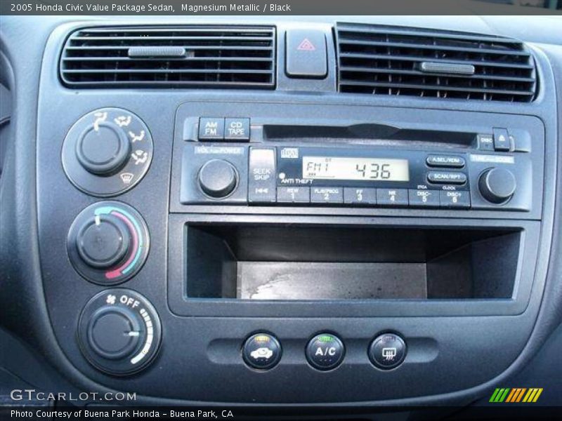 Magnesium Metallic / Black 2005 Honda Civic Value Package Sedan