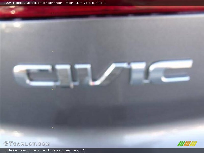 Magnesium Metallic / Black 2005 Honda Civic Value Package Sedan