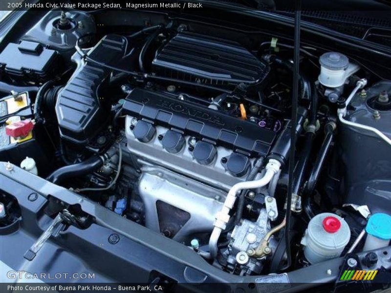 Magnesium Metallic / Black 2005 Honda Civic Value Package Sedan
