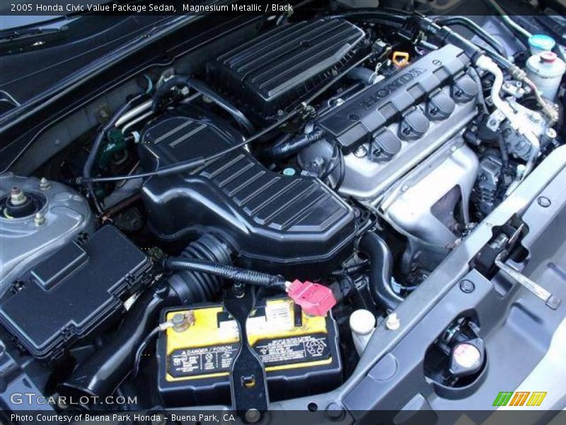 Magnesium Metallic / Black 2005 Honda Civic Value Package Sedan
