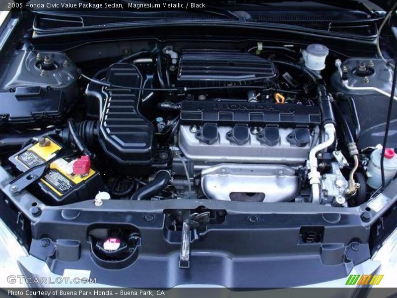 Magnesium Metallic / Black 2005 Honda Civic Value Package Sedan