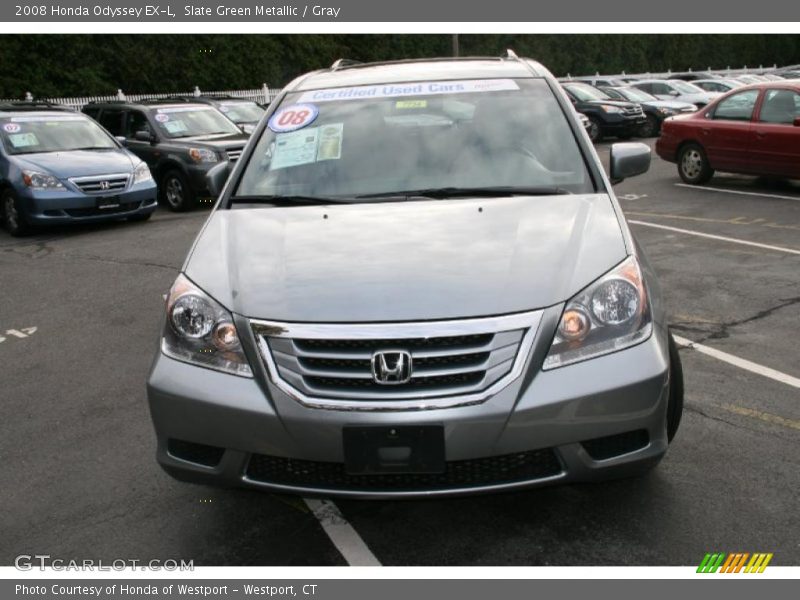 Slate Green Metallic / Gray 2008 Honda Odyssey EX-L