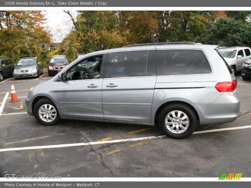 Slate Green Metallic / Gray 2008 Honda Odyssey EX-L