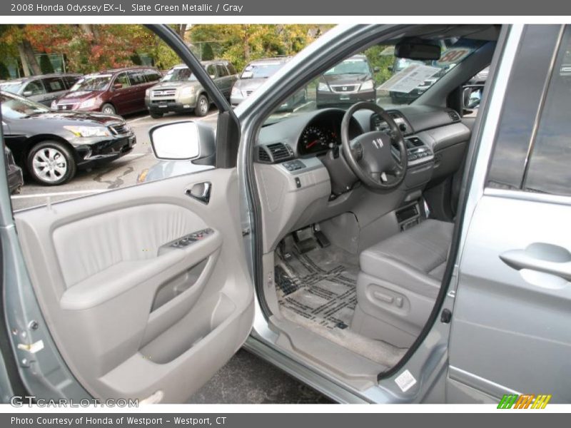 Slate Green Metallic / Gray 2008 Honda Odyssey EX-L