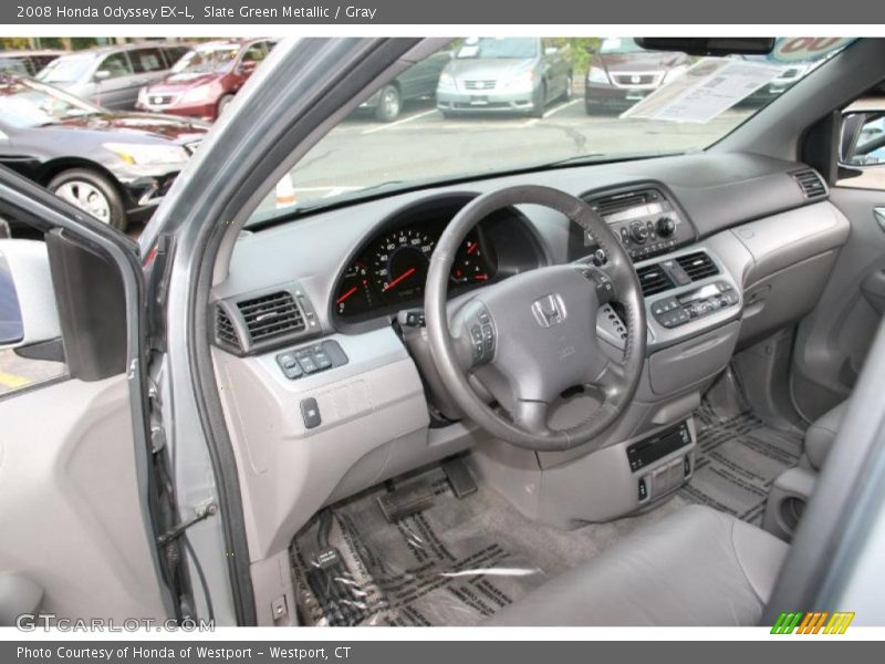 Slate Green Metallic / Gray 2008 Honda Odyssey EX-L