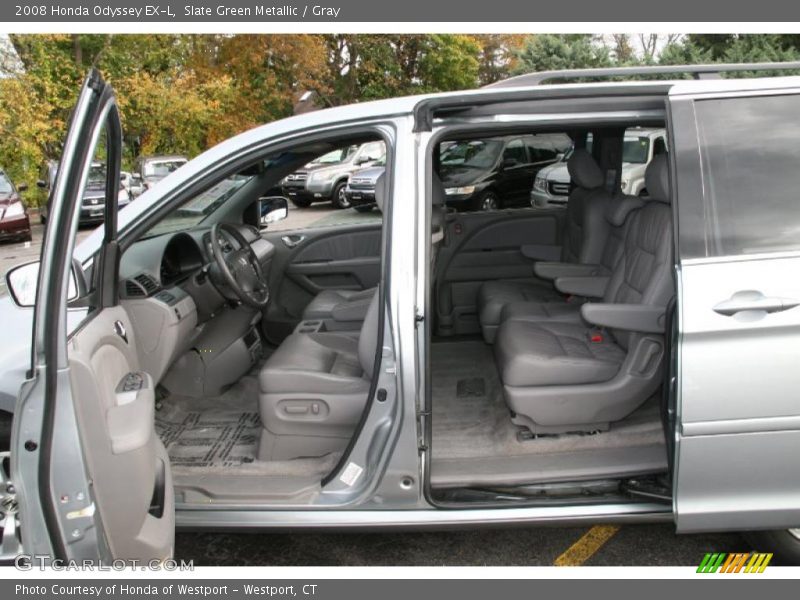 Slate Green Metallic / Gray 2008 Honda Odyssey EX-L