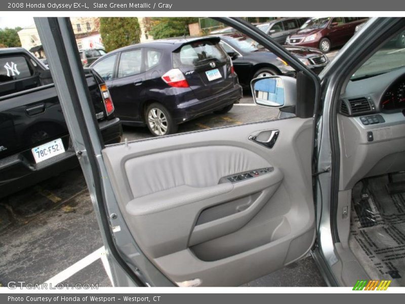 Slate Green Metallic / Gray 2008 Honda Odyssey EX-L