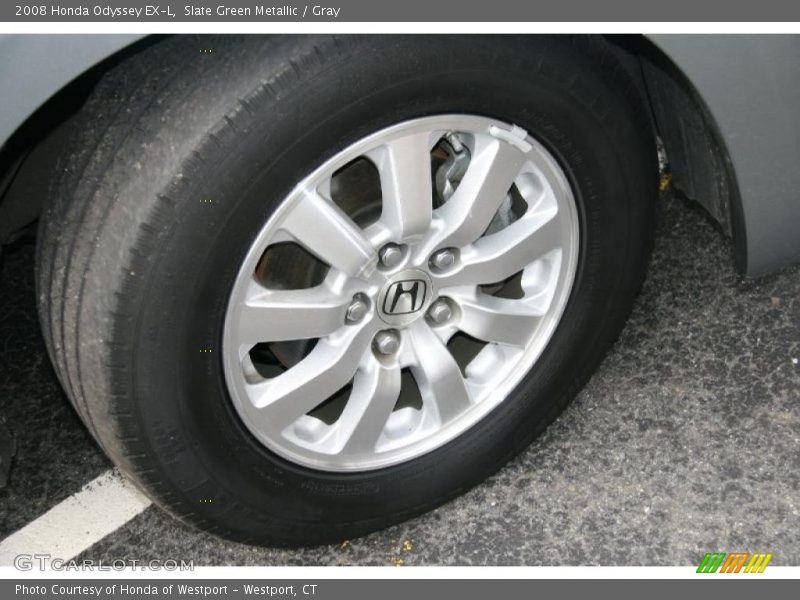 Slate Green Metallic / Gray 2008 Honda Odyssey EX-L