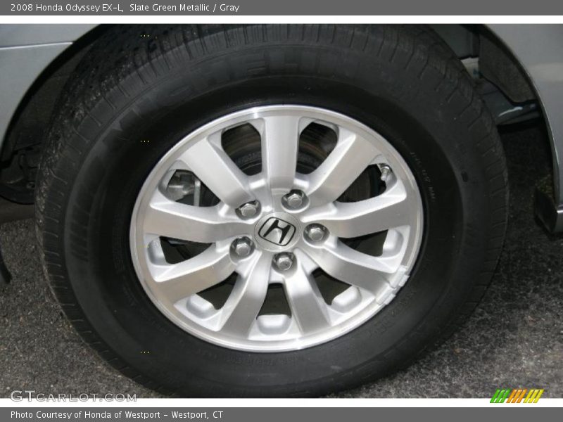 Slate Green Metallic / Gray 2008 Honda Odyssey EX-L
