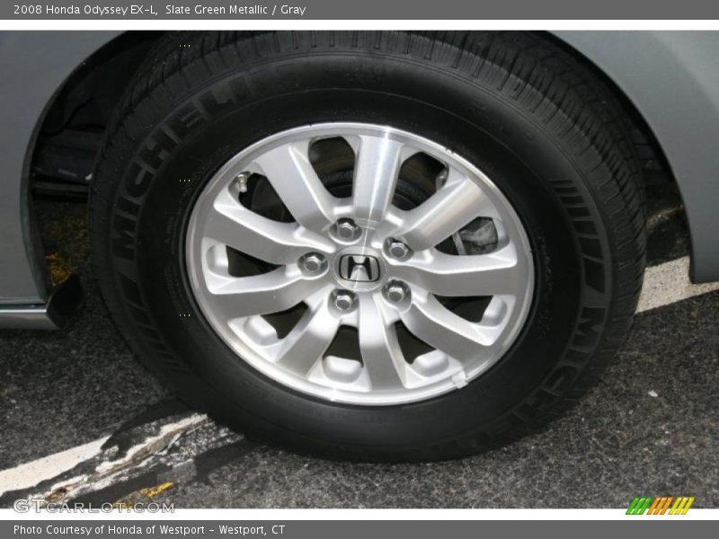 Slate Green Metallic / Gray 2008 Honda Odyssey EX-L