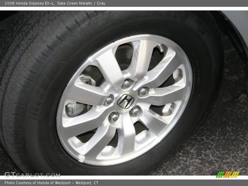 Slate Green Metallic / Gray 2008 Honda Odyssey EX-L