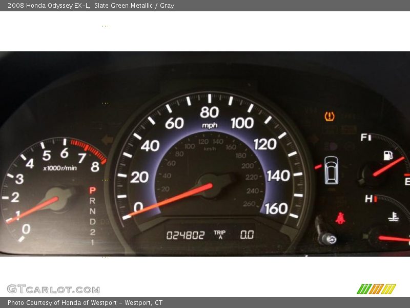Slate Green Metallic / Gray 2008 Honda Odyssey EX-L