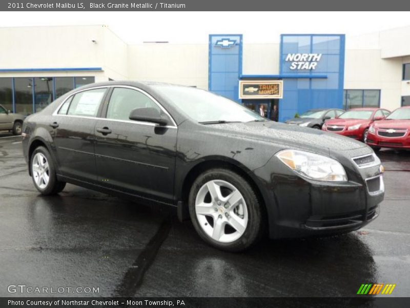 Black Granite Metallic / Titanium 2011 Chevrolet Malibu LS