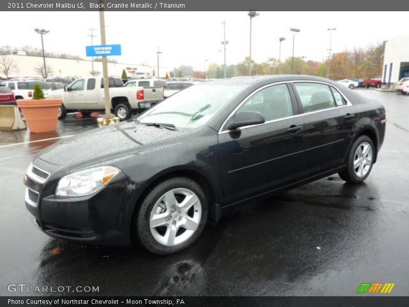 Black Granite Metallic / Titanium 2011 Chevrolet Malibu LS