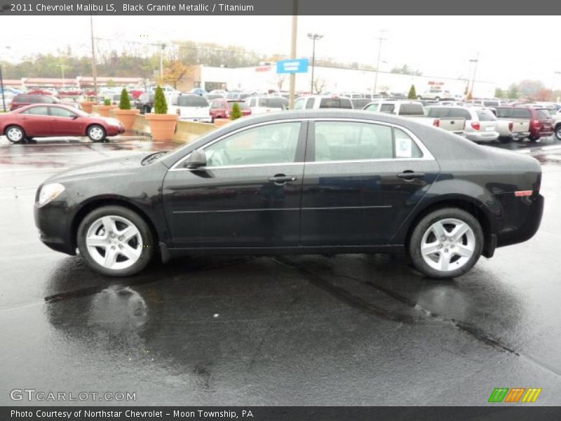 Black Granite Metallic / Titanium 2011 Chevrolet Malibu LS