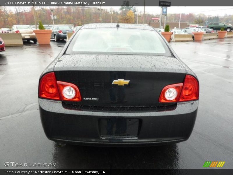 Black Granite Metallic / Titanium 2011 Chevrolet Malibu LS