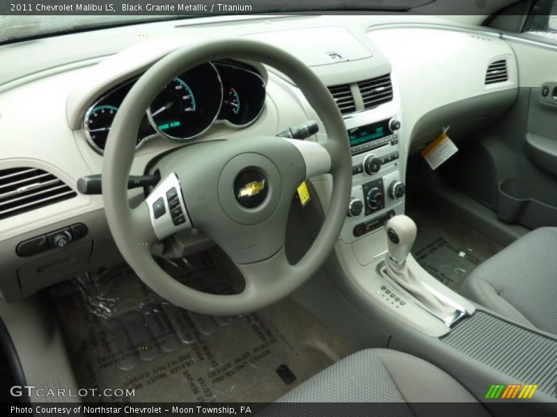 Black Granite Metallic / Titanium 2011 Chevrolet Malibu LS