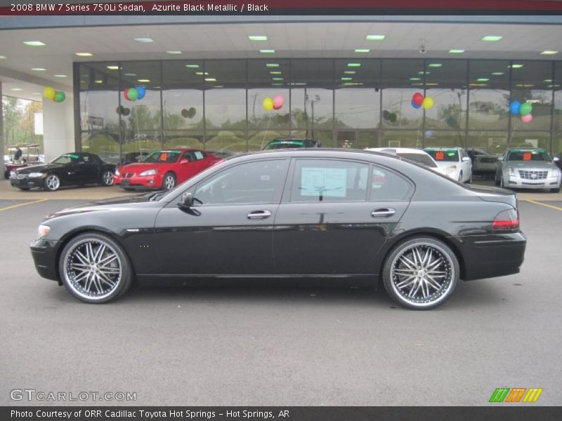 Azurite Black Metallic / Black 2008 BMW 7 Series 750Li Sedan