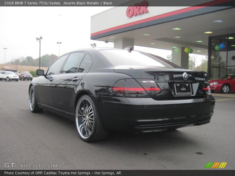 Azurite Black Metallic / Black 2008 BMW 7 Series 750Li Sedan