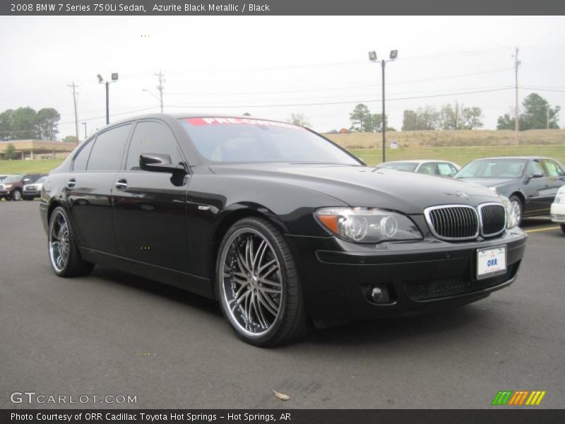 Azurite Black Metallic / Black 2008 BMW 7 Series 750Li Sedan