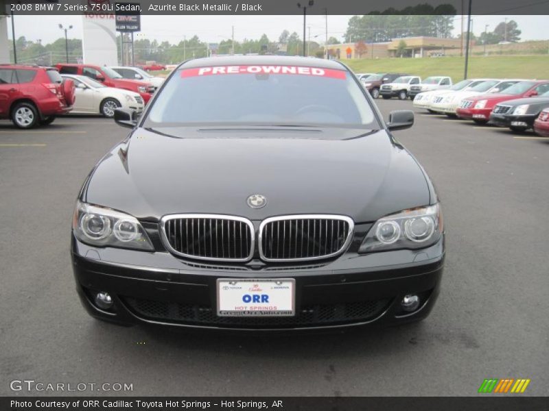 Azurite Black Metallic / Black 2008 BMW 7 Series 750Li Sedan
