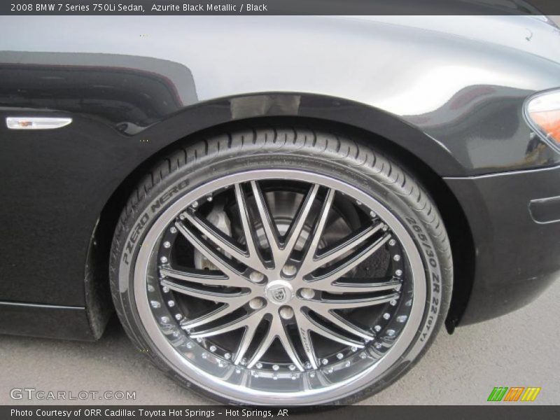 Azurite Black Metallic / Black 2008 BMW 7 Series 750Li Sedan