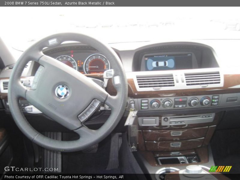 Azurite Black Metallic / Black 2008 BMW 7 Series 750Li Sedan