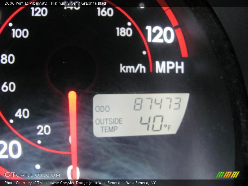 Platinum Silver / Graphite Black 2006 Pontiac Vibe AWD