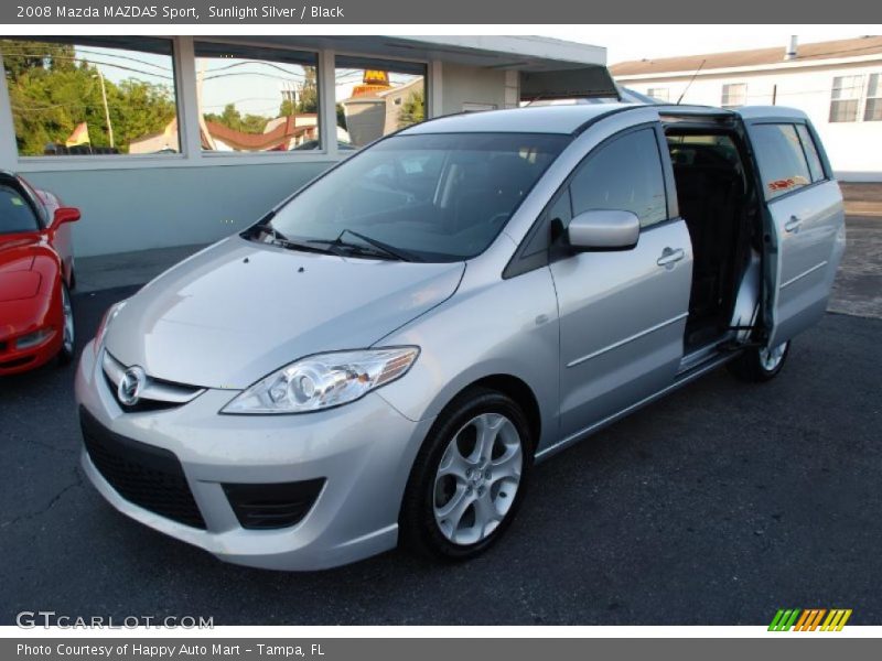 Sunlight Silver / Black 2008 Mazda MAZDA5 Sport