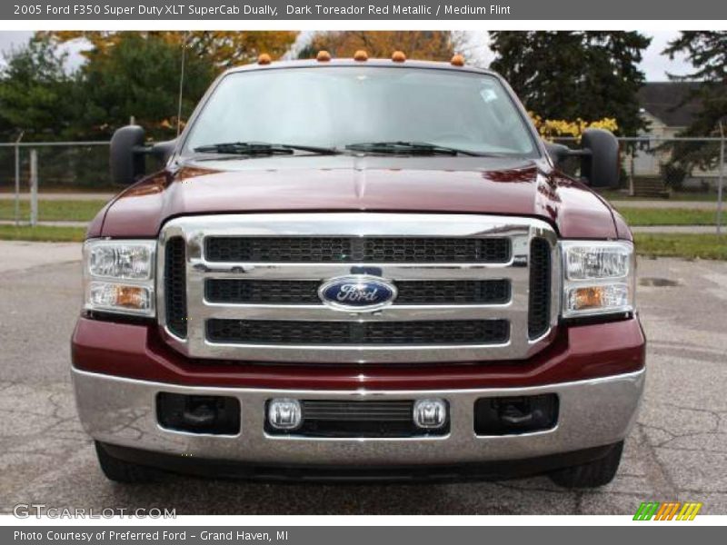 Dark Toreador Red Metallic / Medium Flint 2005 Ford F350 Super Duty XLT SuperCab Dually