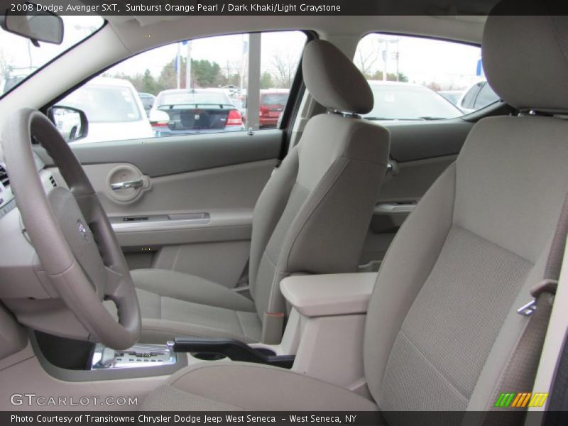 Sunburst Orange Pearl / Dark Khaki/Light Graystone 2008 Dodge Avenger SXT