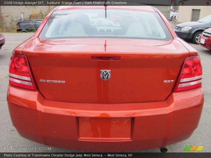 Sunburst Orange Pearl / Dark Khaki/Light Graystone 2008 Dodge Avenger SXT