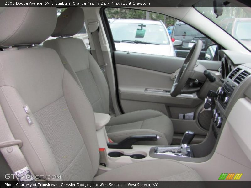 Sunburst Orange Pearl / Dark Khaki/Light Graystone 2008 Dodge Avenger SXT