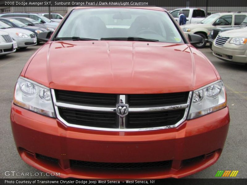 Sunburst Orange Pearl / Dark Khaki/Light Graystone 2008 Dodge Avenger SXT